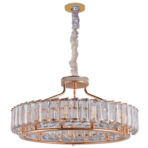 Modern Circle Shape Chandelier Light with Crystal Shade