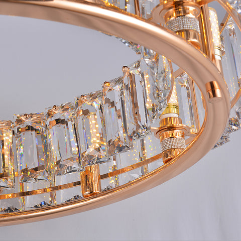 Modern Circle Shape Chandelier Light with Crystal Shade