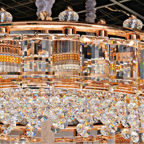 2 Layers Modern Crystal Chandelier Lighting